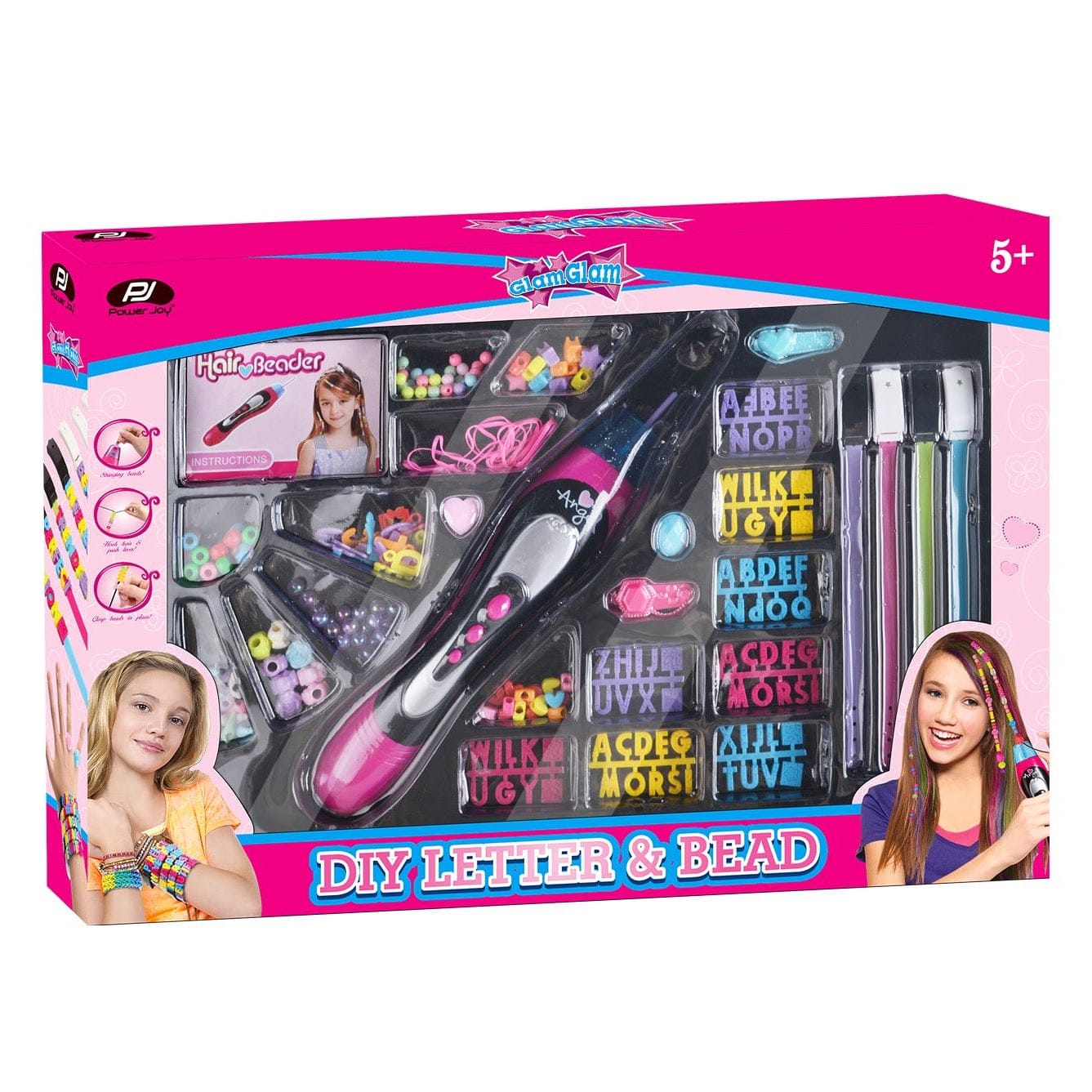 Power Joy Toys Power Joy GlamGlam 2-in-1 DIY Letter & Beads Pack