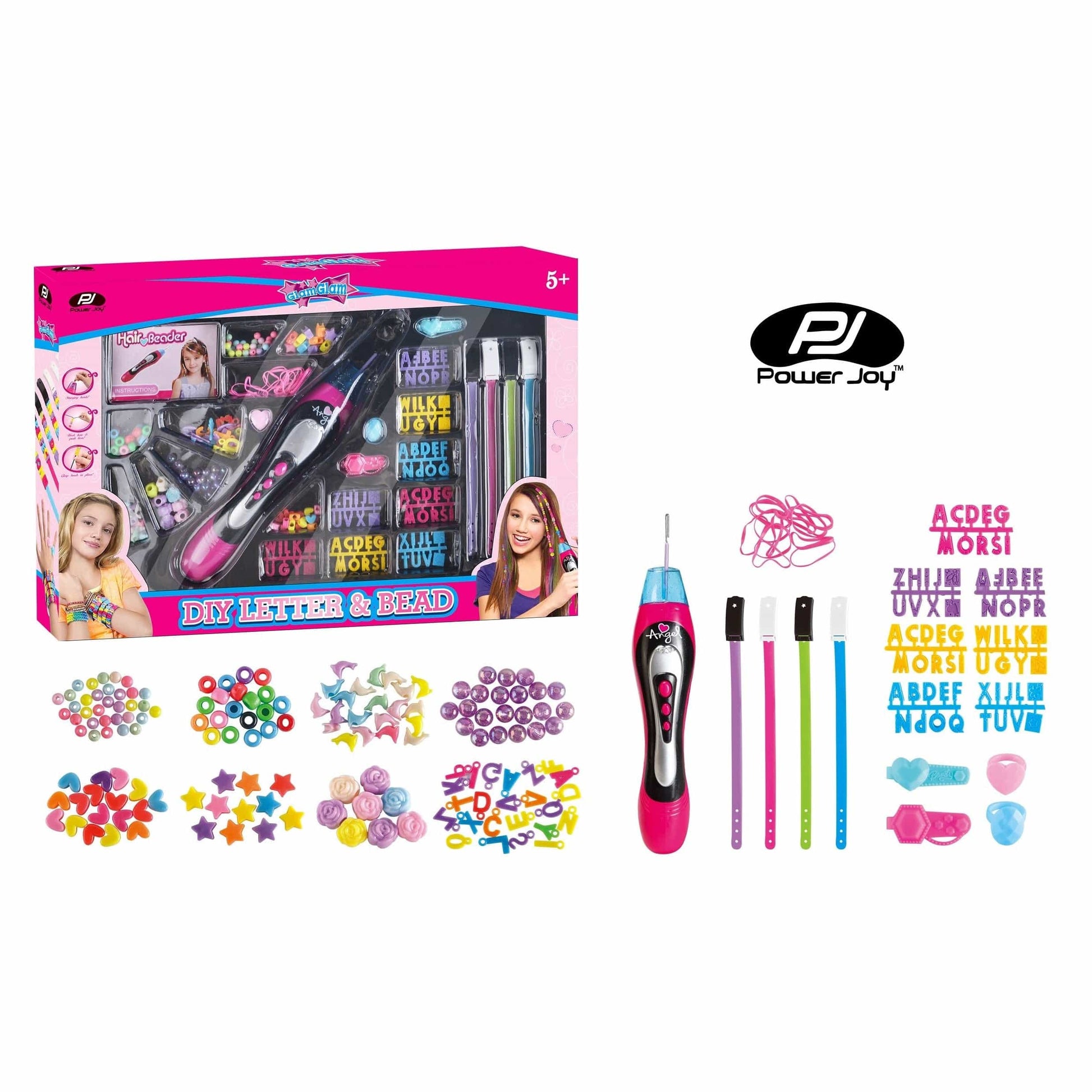 Power Joy Toys Power Joy GlamGlam 2-in-1 DIY Letter & Beads Pack