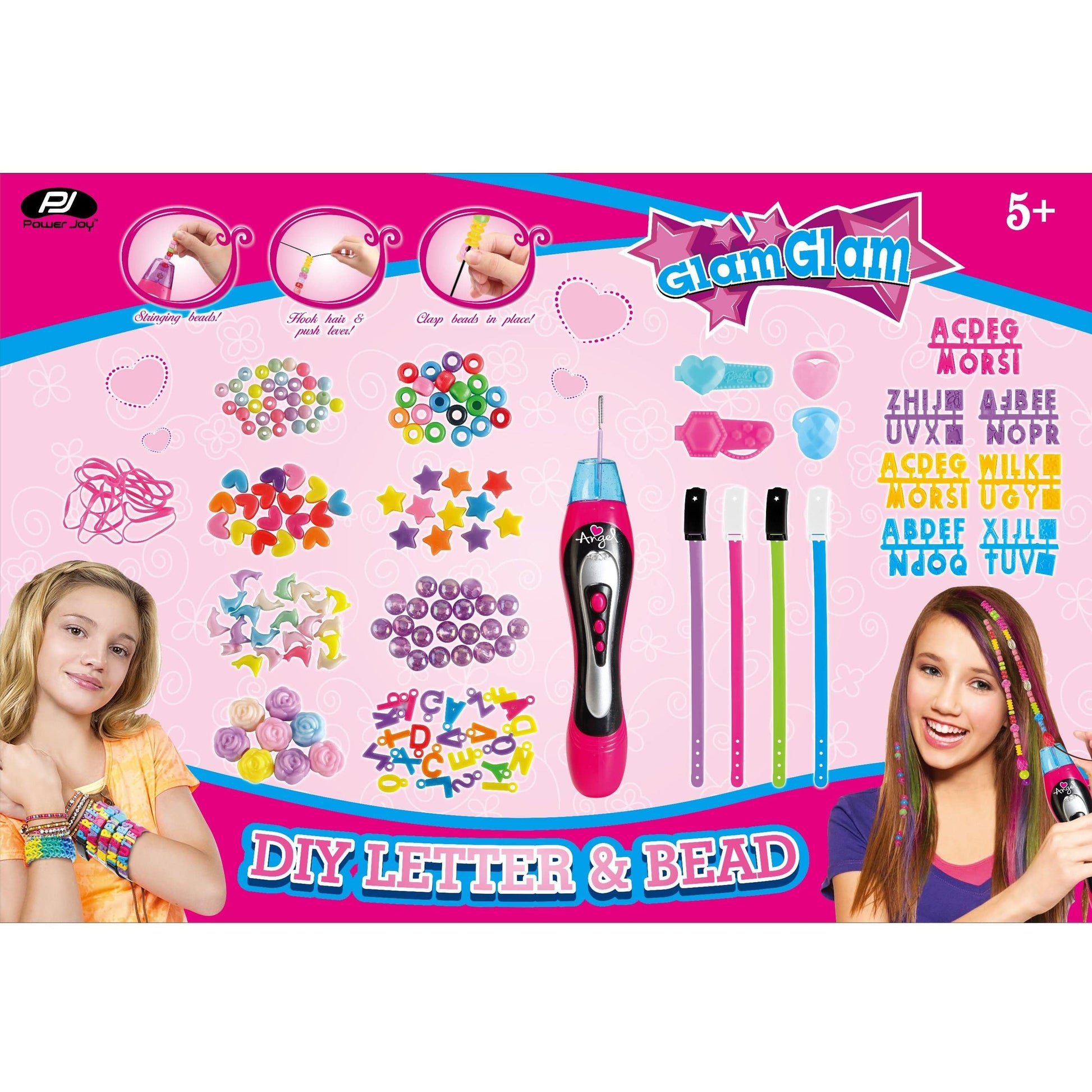 Power Joy Toys Power Joy GlamGlam 2-in-1 DIY Letter & Beads Pack
