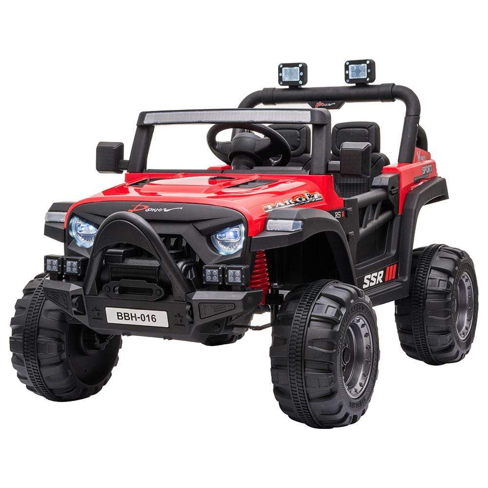 Power Joy Toys Power Wheels - Ride On Buggy Jeep 12V Battery Operated - Red