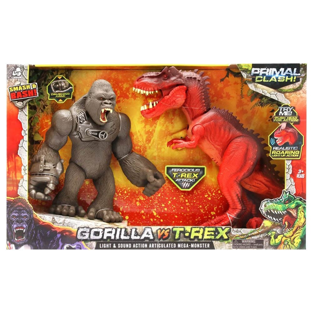 Primal Clash Toys Primal Clash - Gorilla Vs. T-Rex