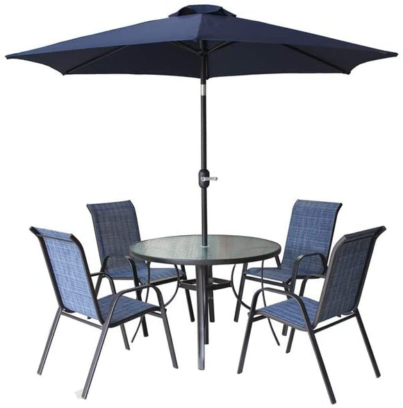 ProCamp Outdoor ProCamp Large Steel round 6 Piece Patio set Assorted Colors