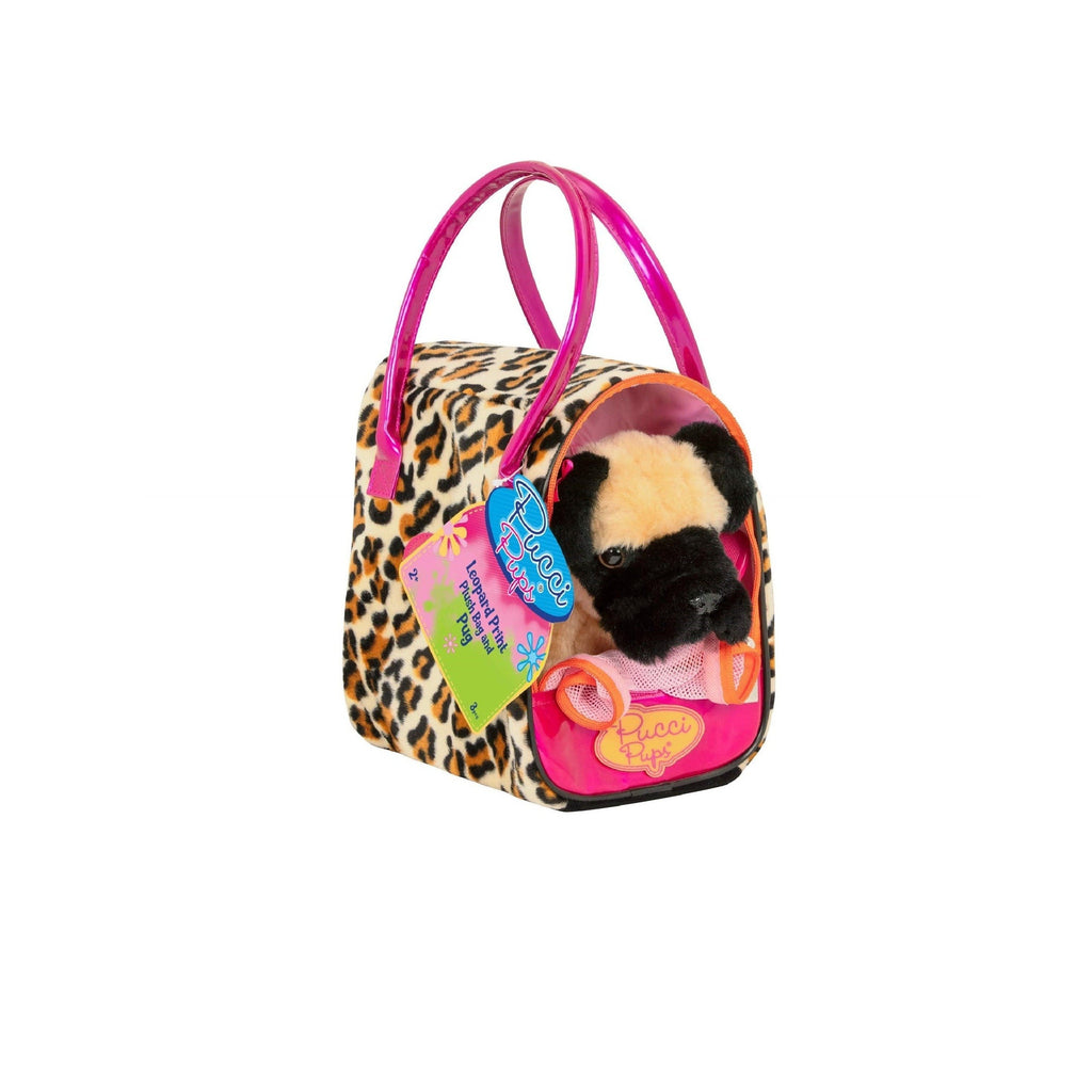 Pucci Pups Toys Pucci Pups Leopard Plush Glam Bag & Pug