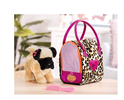 Pucci Pups Toys Pucci Pups Leopard Plush Glam Bag & Pug