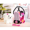 Pucci Pups Toys Pucci Pups - Pink & Black Spot Print Glam Bag W/Maltese