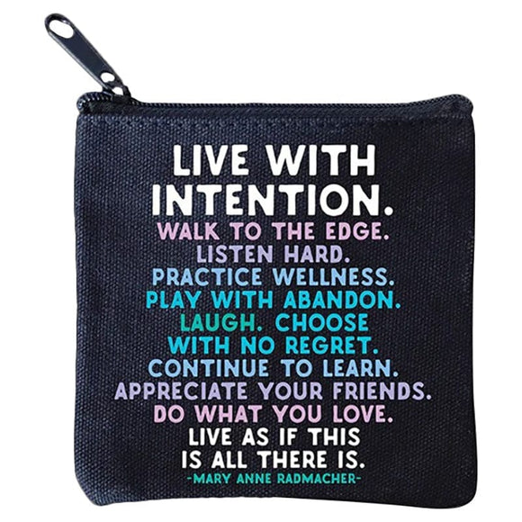 quotable Toys Quotable - Live With Intention Mini Pouch