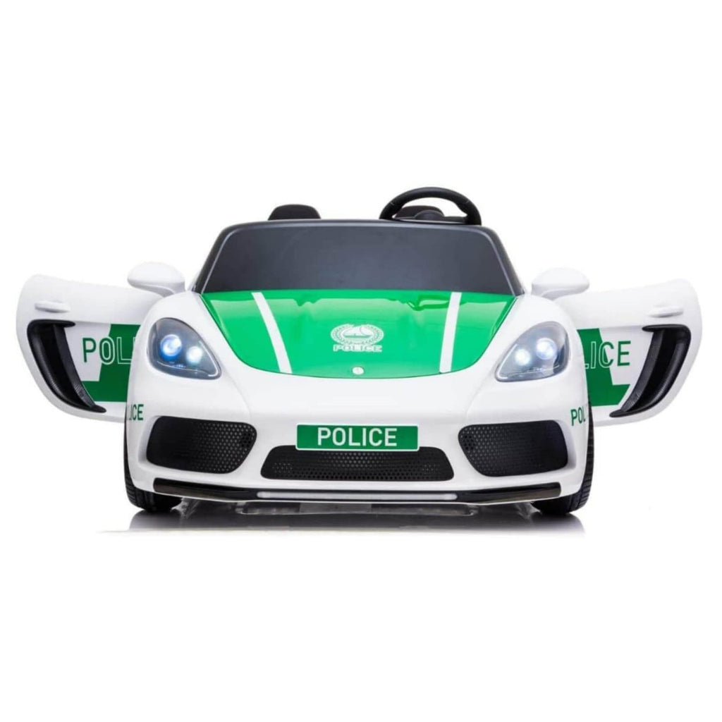 Racewinner Toys Kids Ride On-Licensed Police Car 2 Seater XXL Size Battery Powered 12V