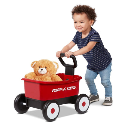 Radio Flyer Babies Radio Flyer - Push & Play Walker Wagon With Teddy Bear