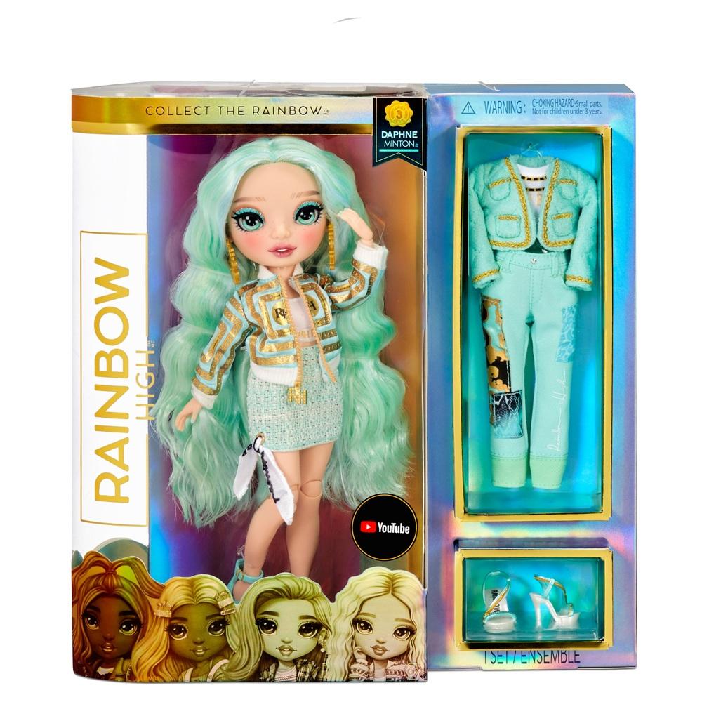 Rainbow High Rainbow High Fashion Doll S3 Daphne Minton (Mint) with 2 Outfits to Mix & Match and Doll Accessories