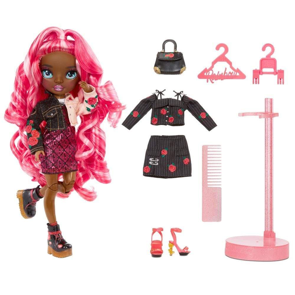 Rainbow High Rainbow High Fashion Doll S3 Daria Roselyn (Rose) With 2 Outfits to Mix & Match & Doll Accessories
