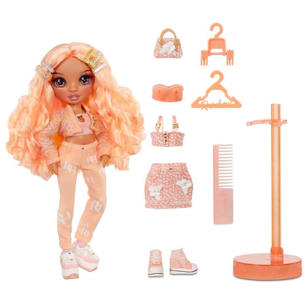 Rainbow High Rainbow High Fashion Doll S3 Georgia Bloom (Peach) With 2 Outfits to Mix & Match & Doll Accessories
