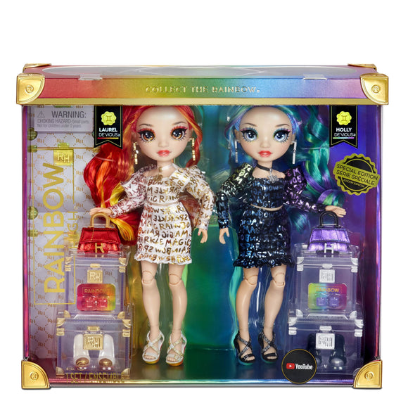 Rainbow High Rainbow High Special Edition Twins Fashion Dolls (2-Pack) Laurel & Holly De'Vious With Accessories