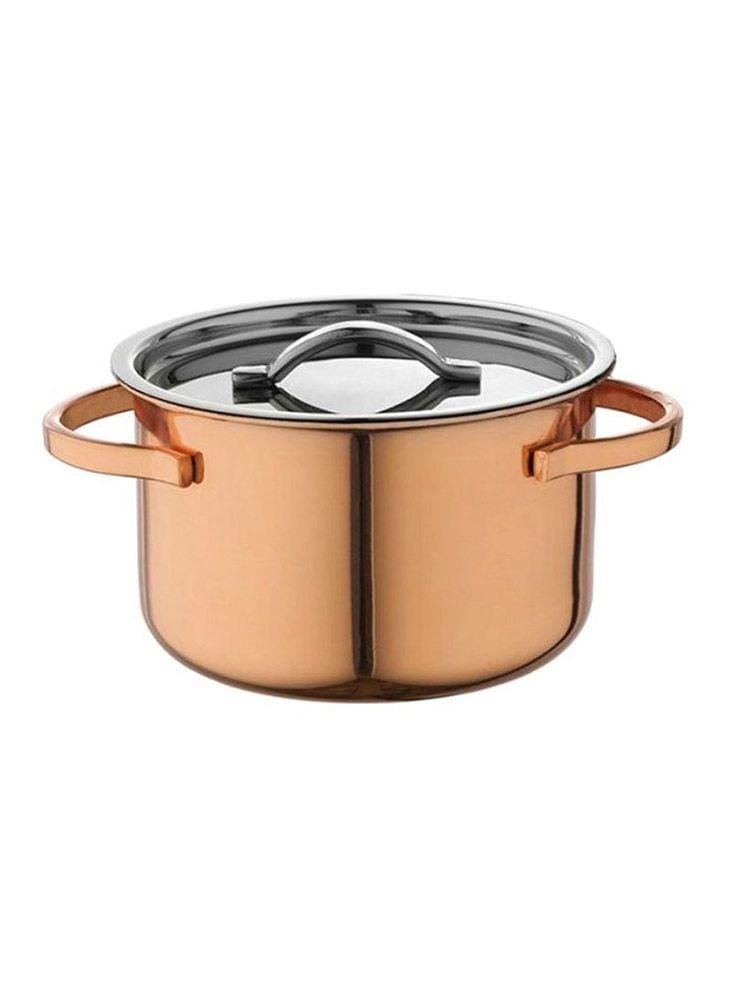 Raj Home & Kitchen On - Mini Casserole - Medium - Copper Plated With s/s Lid (9 cm X 6 cm) - (MC1001CP)