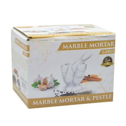Raj Home & Kitchen On - Raj China Marble Mortar Set Large - (CMMSL2)