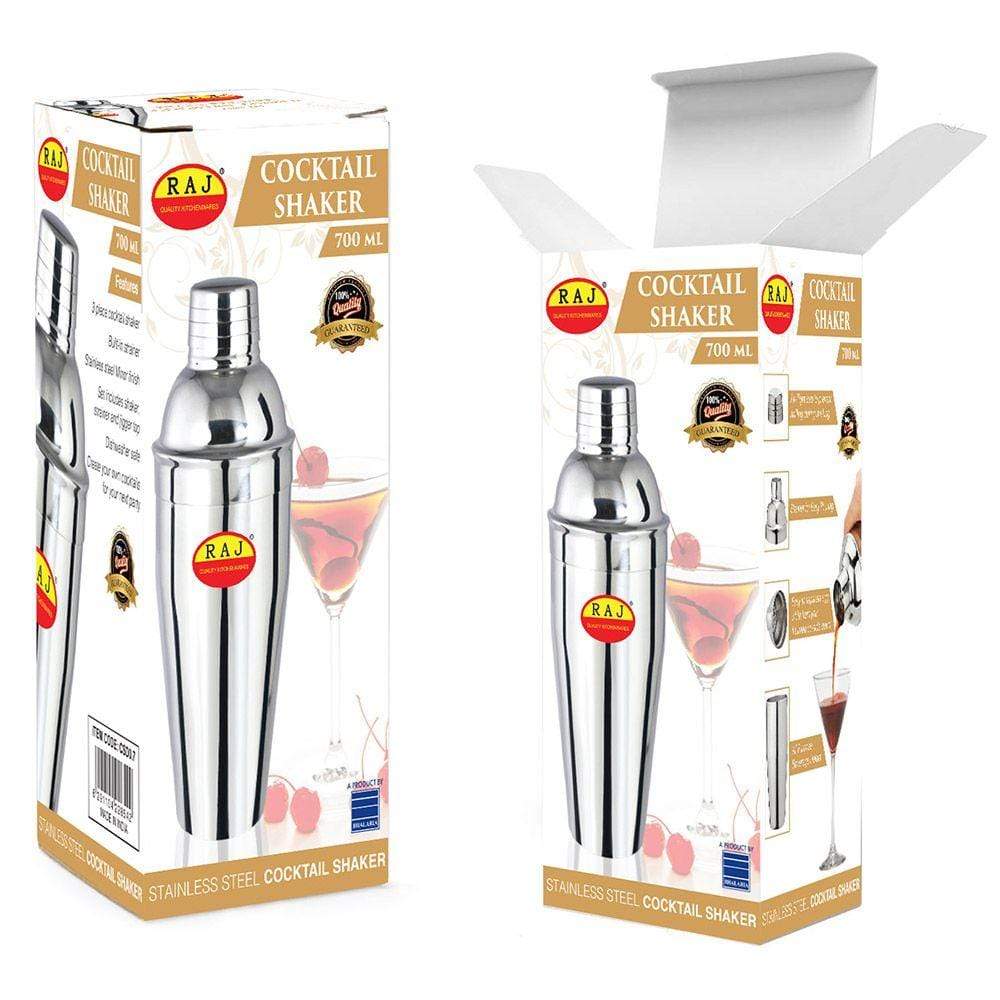 Raj Home & Kitchen On - Raj Cocktail Shaker DLX - 0.7 Ltr - (CSD0.7)