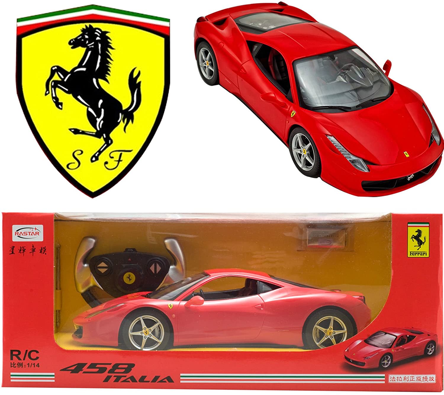 rastar Toys Copy of Rastar R/C Ferrari 458 Italia 1:14 Red