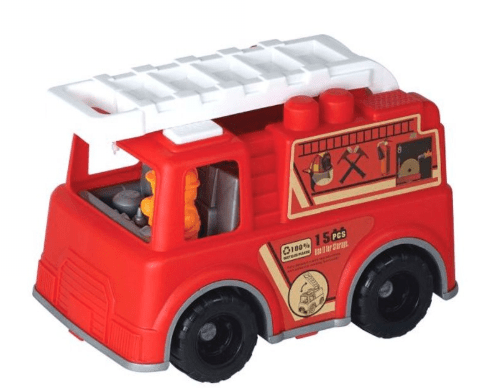 Blocks 15-Piece Brick Fire Engine Car