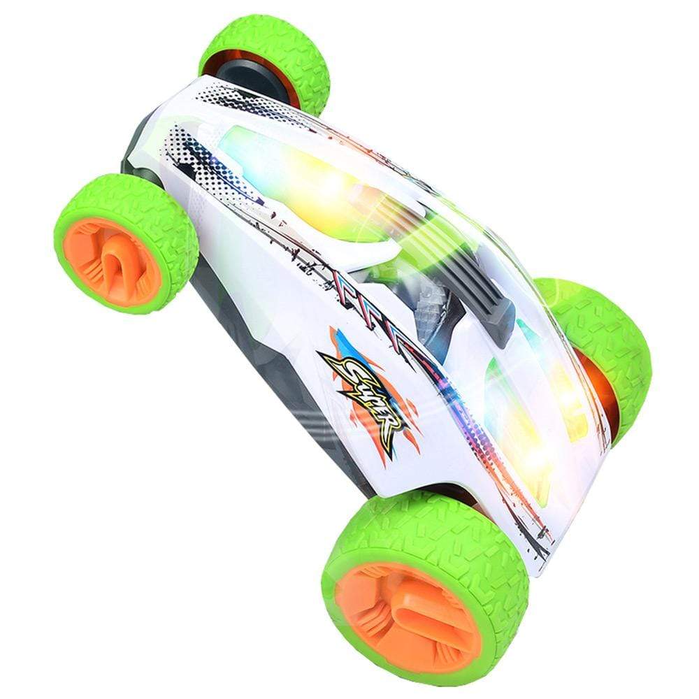 ROLL UP KIDS Toys Roll Up Kids Centrifugal Stunt Car Green & White