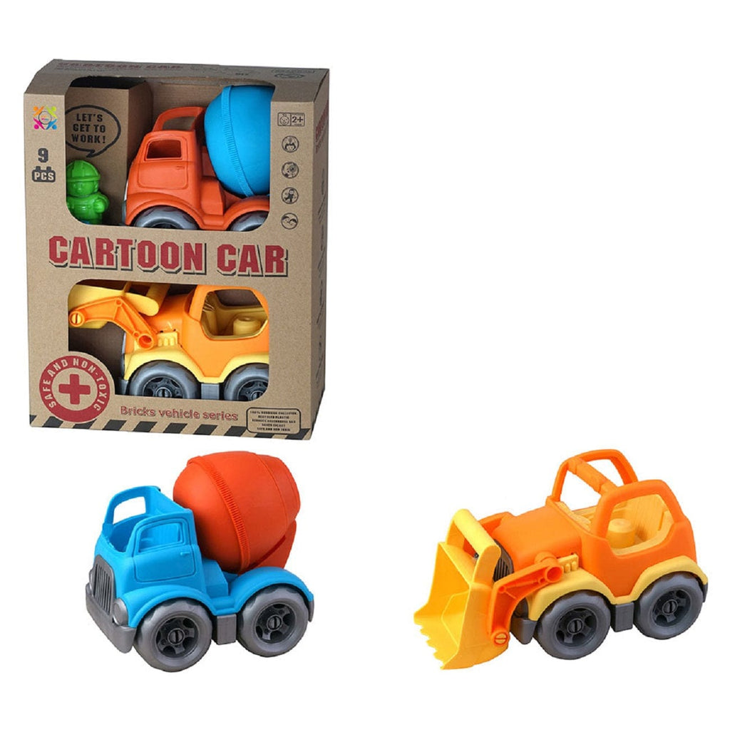 Roll up kids Toys Roll Up Kids Eco Friendly Cartoon Car Double Pack Bricks Vehicle