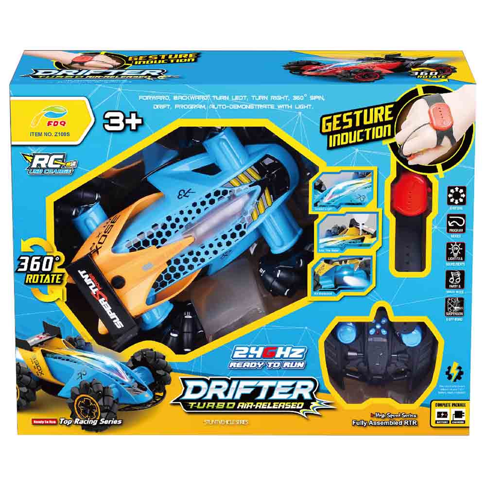 ROLL UP KIDS toys Roll Up Kids Spray Stunt RC Car Blue