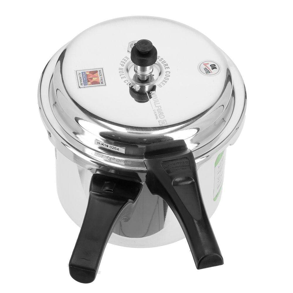 Royalford 5L Stainless Steel Pressure Cooker - Comfortable Handle