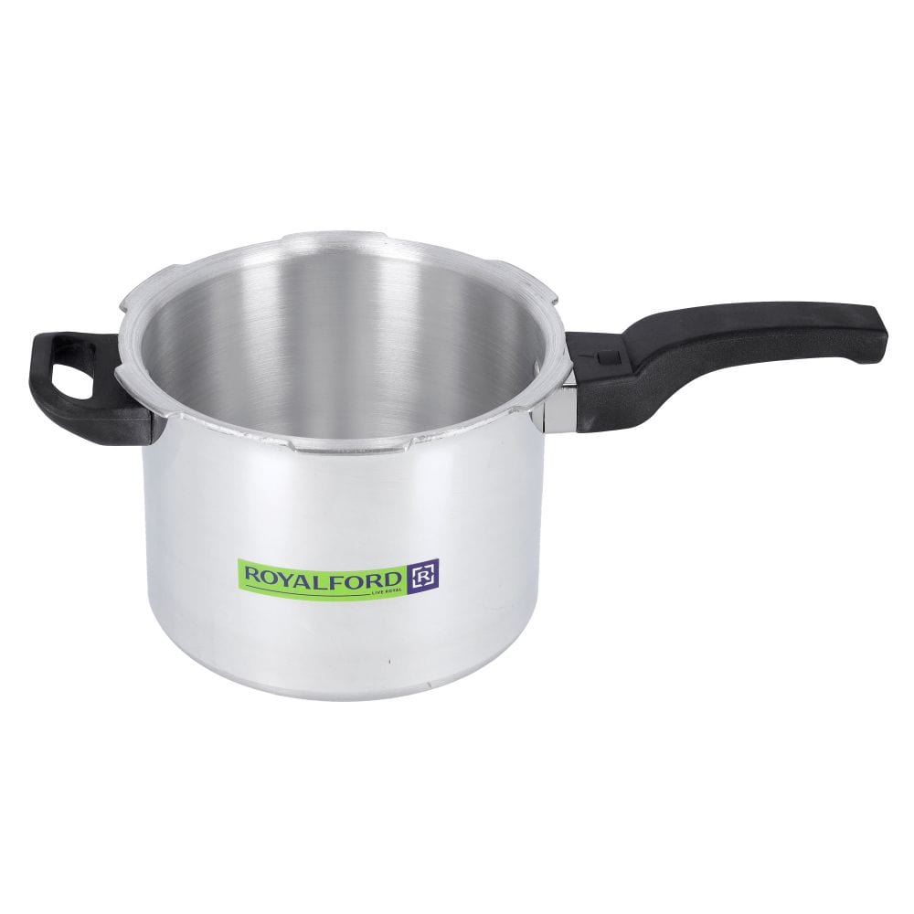 Royalford 5L Stainless Steel Pressure Cooker - Comfortable Handle