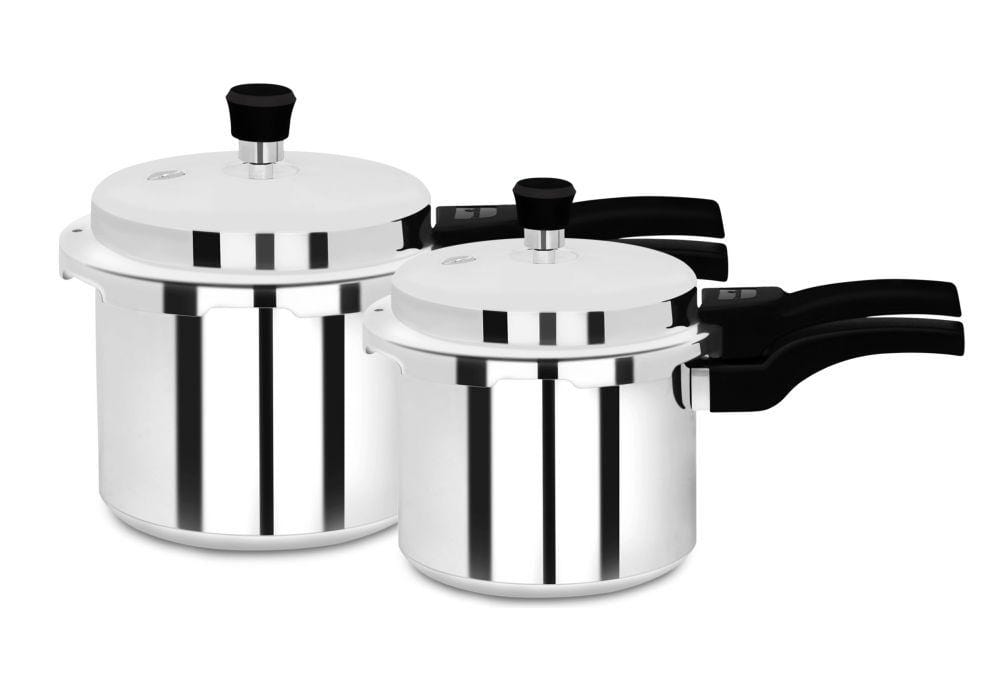 Royalford Home & Kitchen Royalford 5+3Ltr Combo Alum. Pressure Cooker - (RF8428)