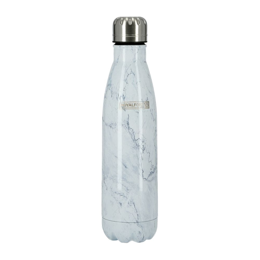 Royalford Home & Kitchen Royalford 500ml SS Marble Vacuum Bottle White 1x24 - (RF9477)