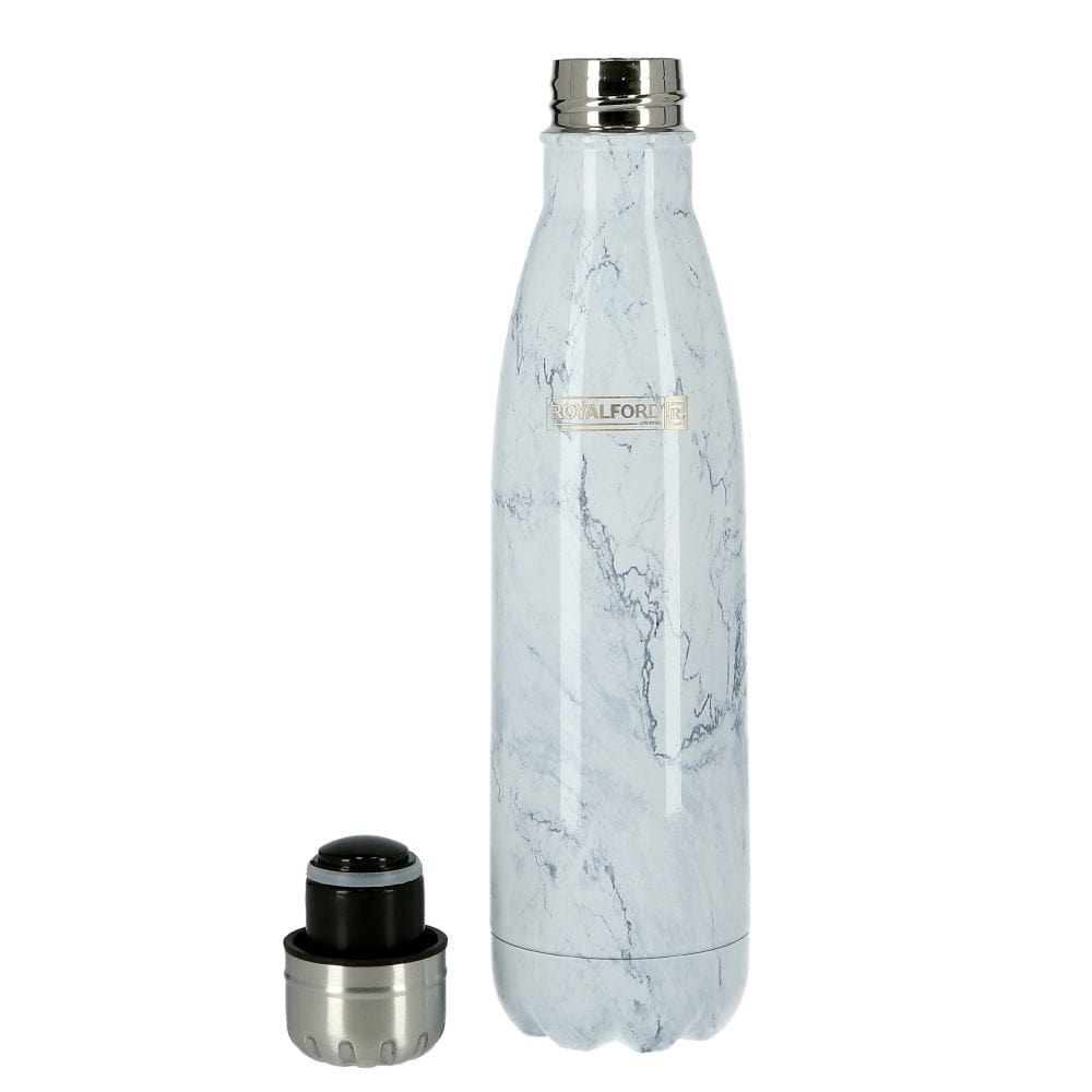 Royalford Home & Kitchen Royalford 500ml SS Marble Vacuum Bottle White 1x24 - (RF9477)