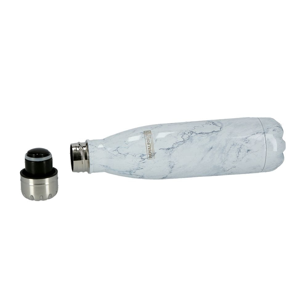 Royalford Home & Kitchen Royalford 500ml SS Marble Vacuum Bottle White 1x24 - (RF9477)