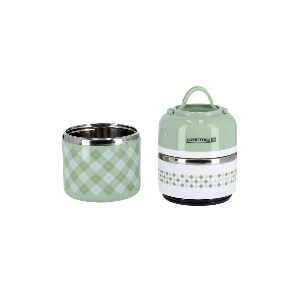 Royalford Home & Kitchen Royalford 930ml Two Layer Round Lunch Box 1x36 - (RF9298)