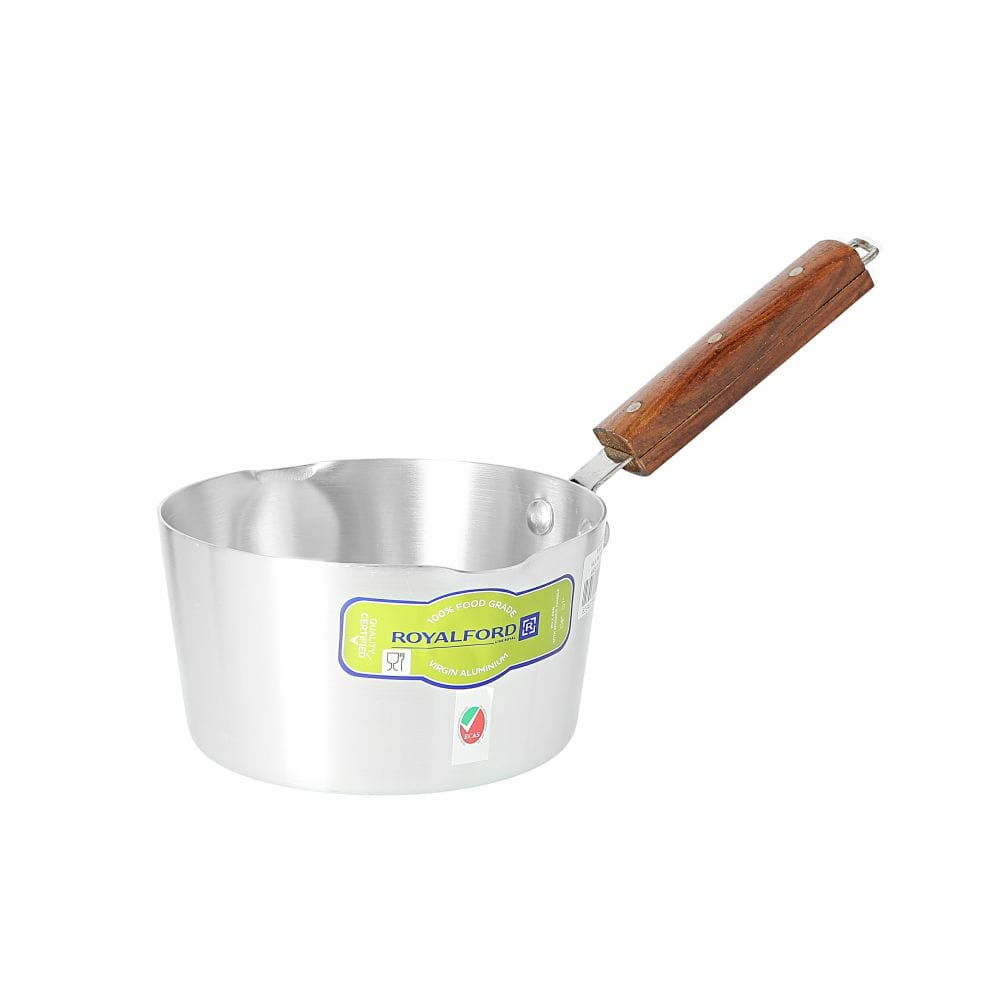 Royalford Home & Kitchen Royalford Alum. Milk Pan With Wooden Handle - (RF8991)