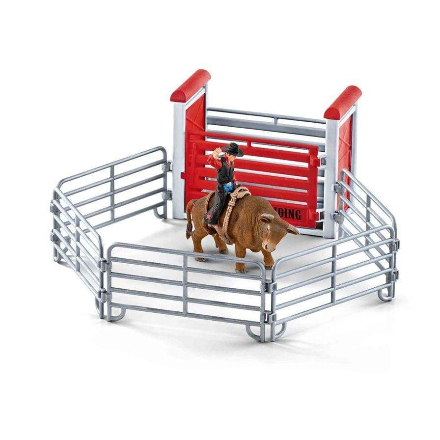 Schleich toys Schleich Bull Riding with Cowboy Figure