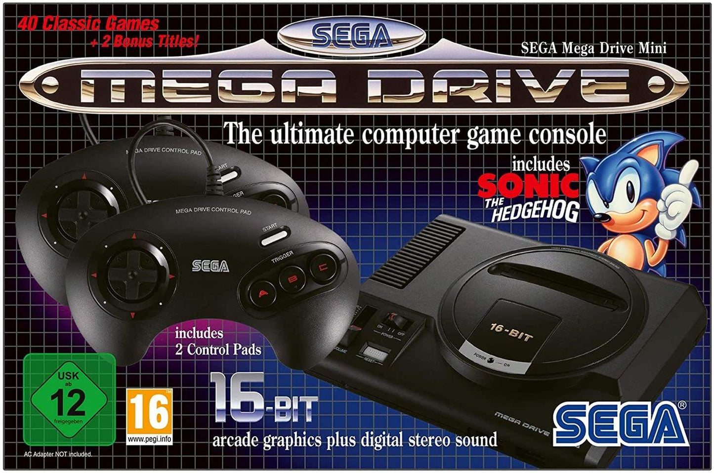 Sega Gaming SEGA Mega Drive Mini Console - Black