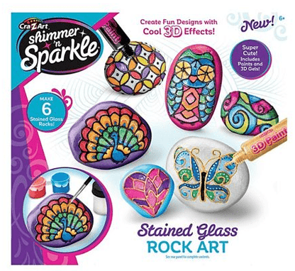Shimmer N Sparkle Stained Glass Rock Art