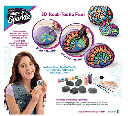 Shimmer N Sparkle Stained Glass Rock Art