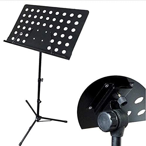 SHINEDOWN Hardware SHINEDOWN Adjustable Music Conductor Stand Folding Sheet Music Stand Lightweight Metal Music Holder(Black)