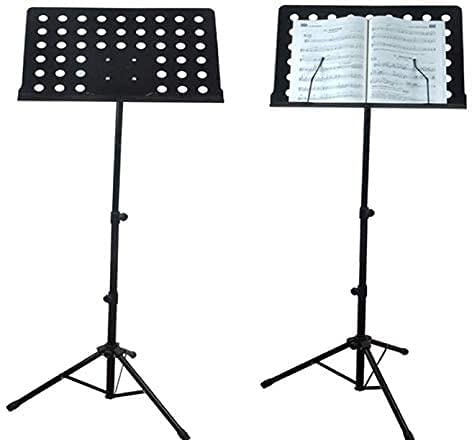SHINEDOWN Hardware SHINEDOWN Adjustable Music Conductor Stand Folding Sheet Music Stand Lightweight Metal Music Holder(Black)