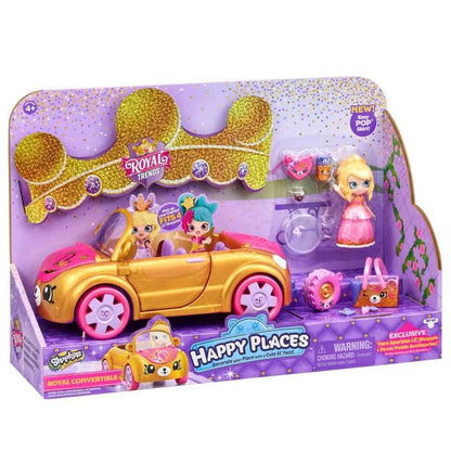 Shopkins Toys Shopkins Happy Places S7 Royal Trends Convertible Car Playset (57577)