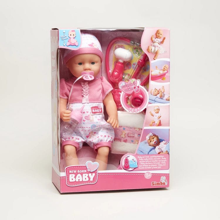 Simba Toys Simba New Born Baby Doll with Doctor Accessories Playset