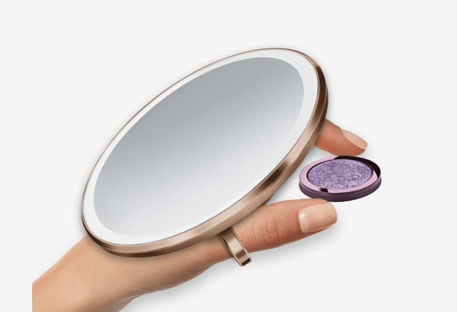 Simple Human Sensor Compact Mirror Rose Gold [10 Cm]