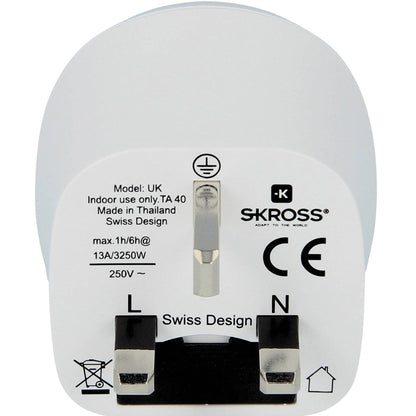 SKROSS Electronics SKROSS World Adapter Europe to UK Single