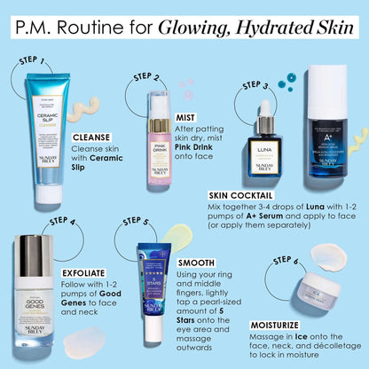 SUNDAY RILEY Beauty Sunday Riley Go To Bed With Me Complete Evening Routine Skincare Set