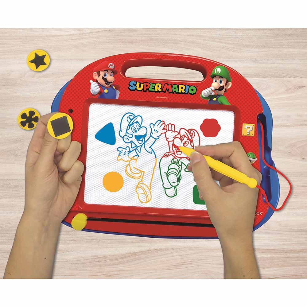 Super Mario Toys Super Mario Magnetic Multicolor Drawing Board with accessories A5 Format