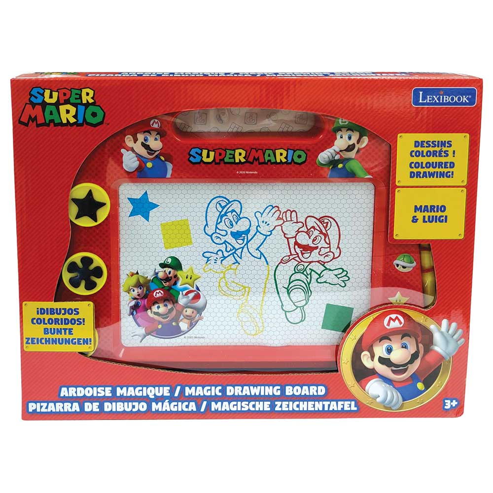 Super Mario Toys Super Mario Magnetic Multicolor Drawing Board with accessories A5 Format