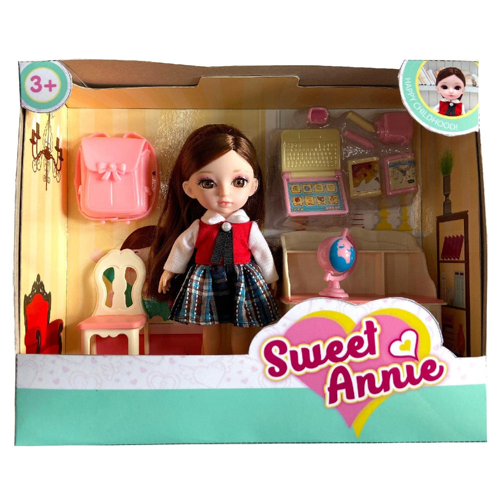 Sweet Annie Toys Sweet Annie 6.5" Doll Study Table Playset