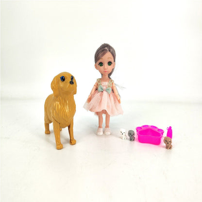 Sweet Annie Toys Sweet Annie 6" Doll  Dog Pet Playset