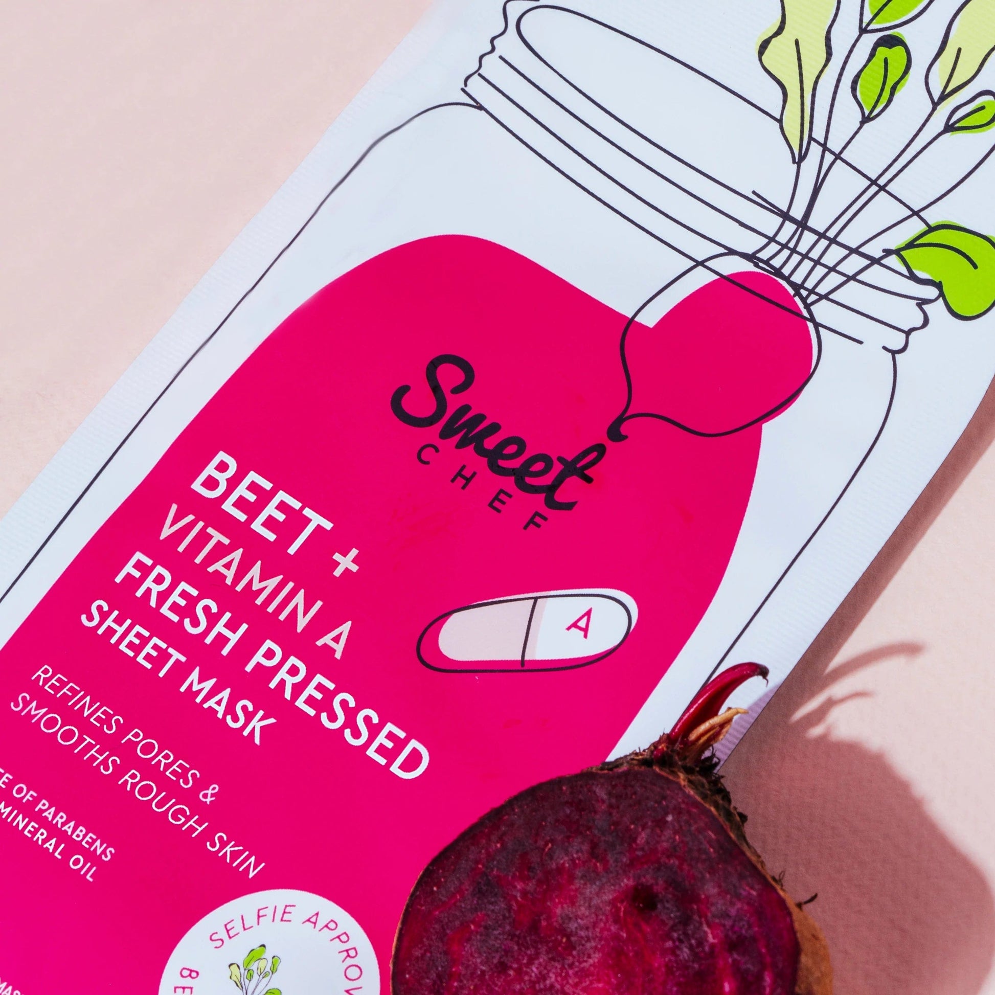 Sweet Chef Beauty Sweet Chef Beet + Vitamin A Sheet Mask 20ml