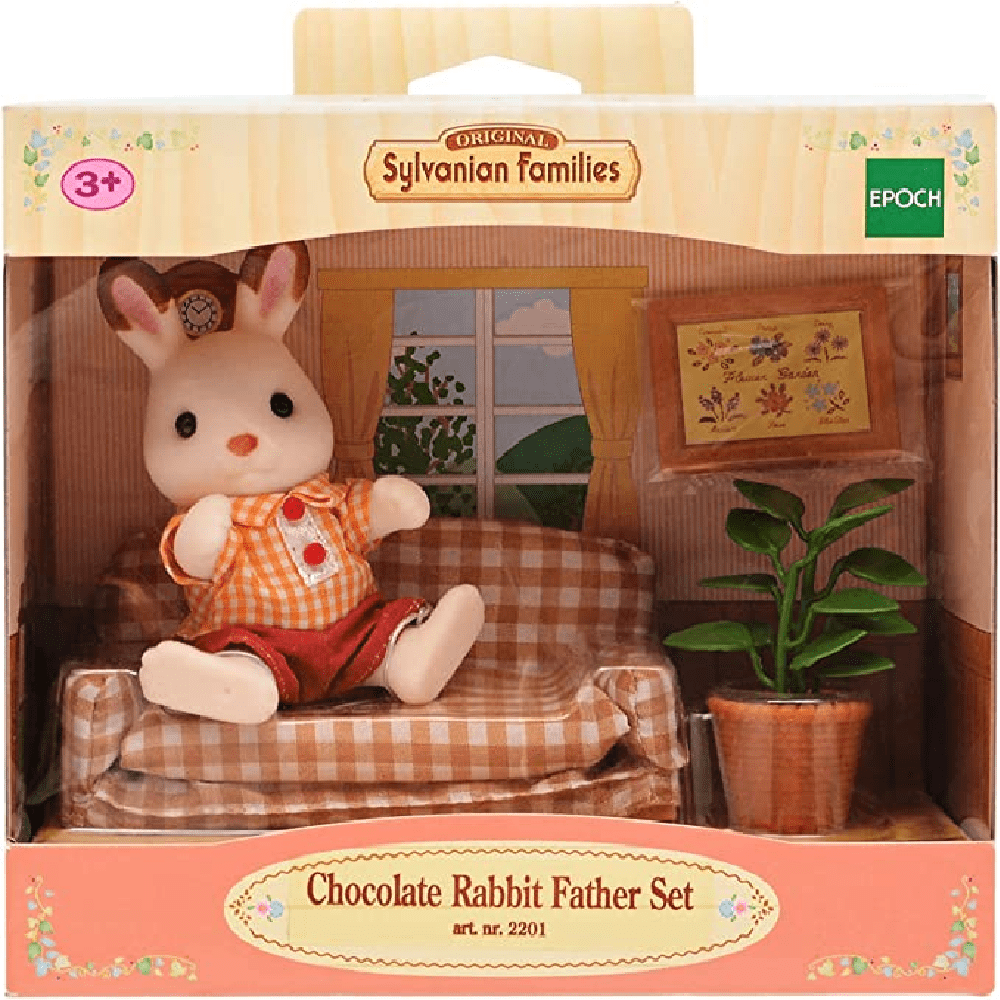 Sylvanian Families Toys Sylvanian Chocolate Rabbit Father Set