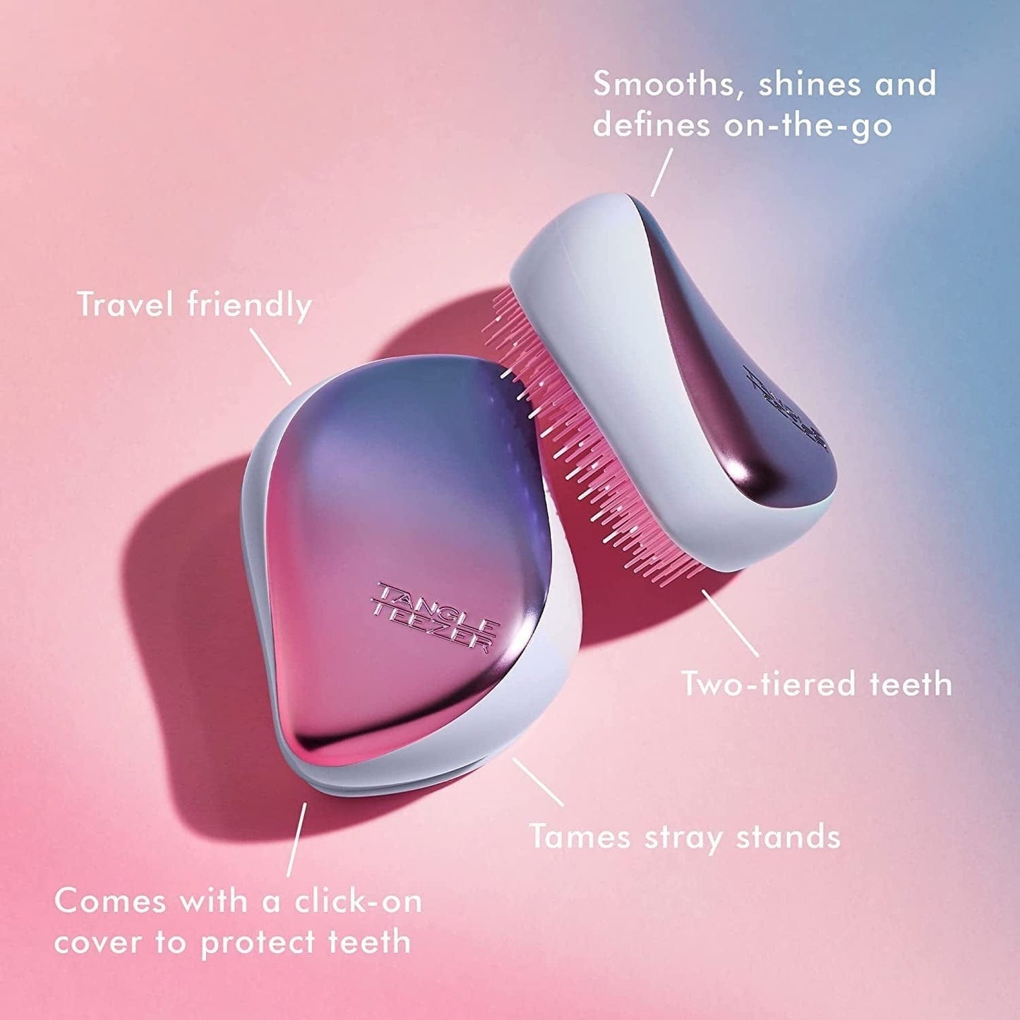 Tangle Teezer Beauty Tangle Teezer Compact Styler Pink / Blue Chrome